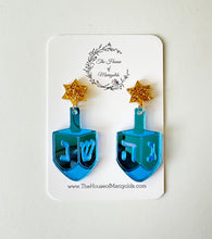 Load image into Gallery viewer, Dreidel Dangle Earrings
