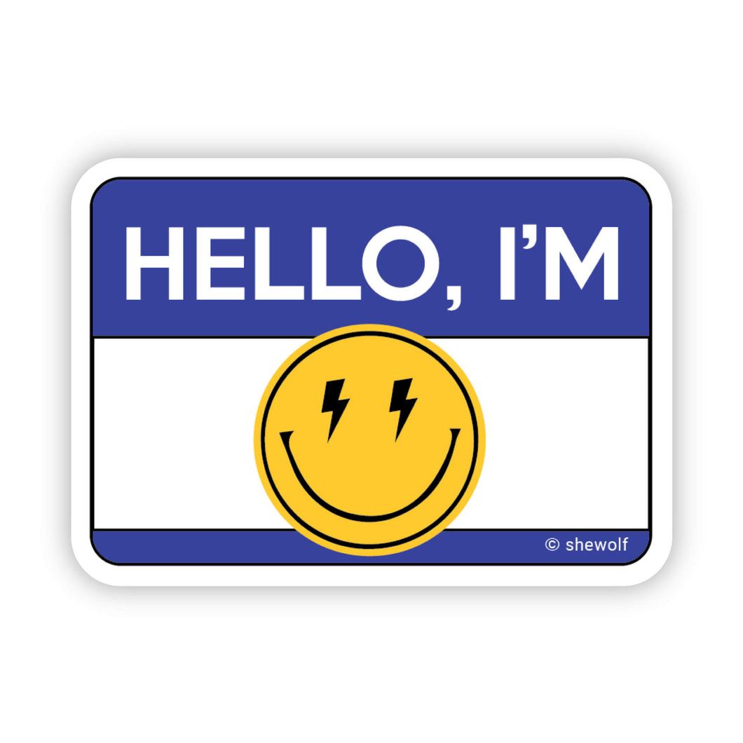 Hello I'm smiley face sticker