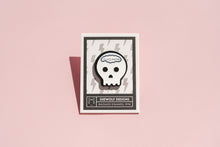 Load image into Gallery viewer, Always anxious skull enamel pin
