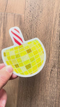 Load and play video in Gallery viewer, Disco Ball Lemon Peppermint Stick Sticker
