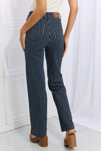 Load image into Gallery viewer, Judy Blue Cassidy Full Size High Waisted Tummy Control Striped Straight Jeans
