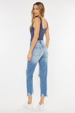 Load image into Gallery viewer, Kancan High Waist Chewed Up Straight Mom Jeans
