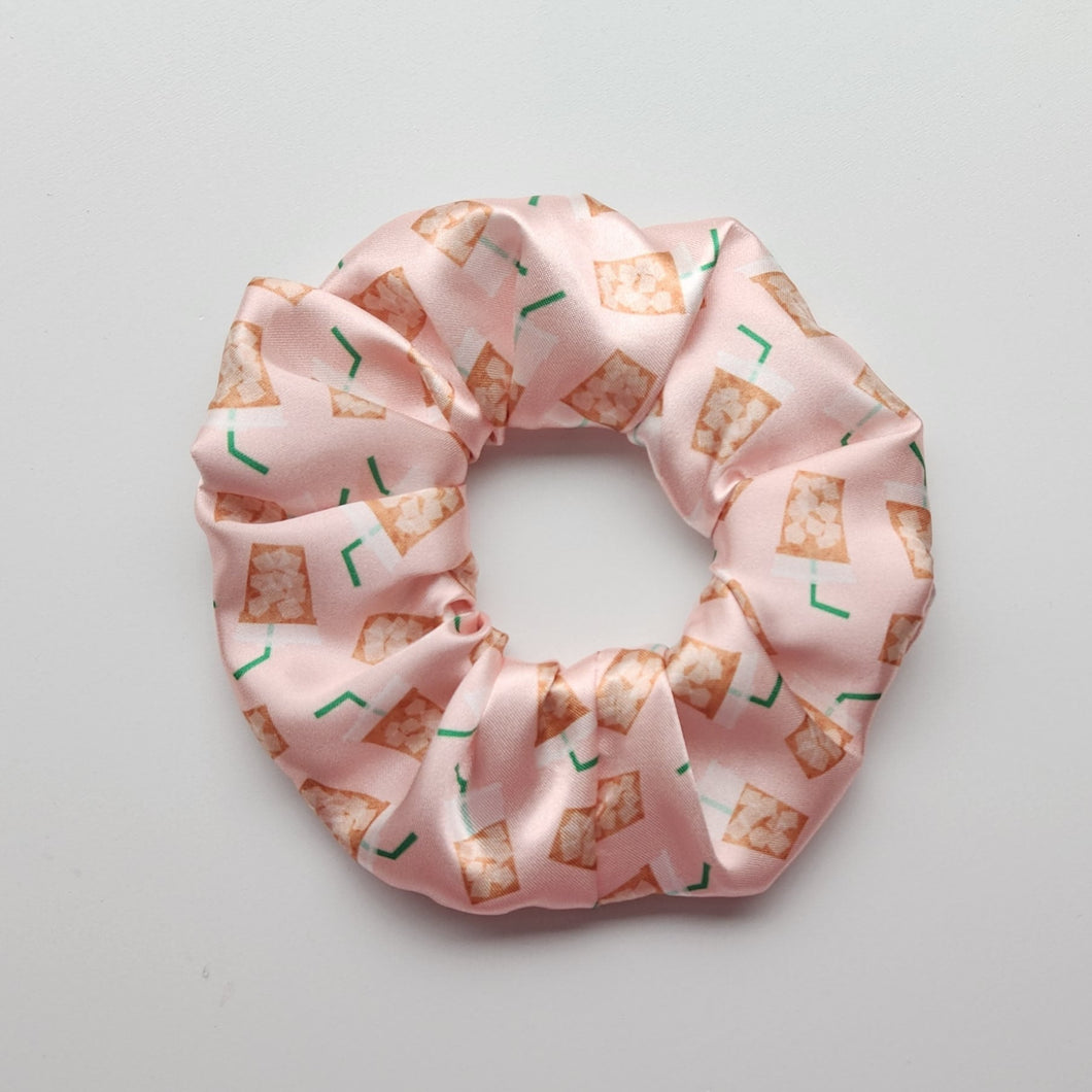 Iced Coffee Scrunchie - Pink