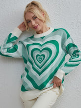 Load image into Gallery viewer, Heart Dropped Shoulder Sweater
