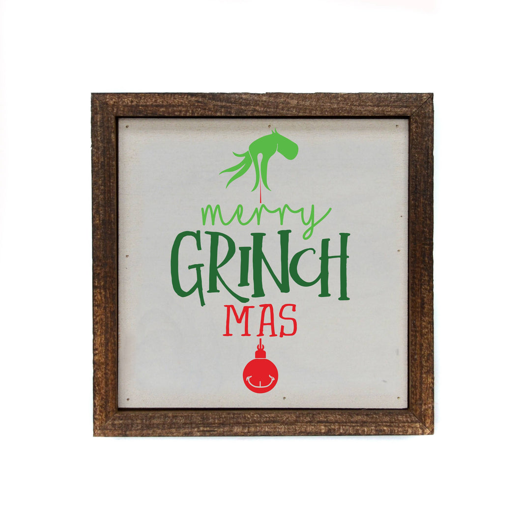 Merry Grinch Mas Box Sign