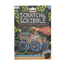 Load image into Gallery viewer, Mini Scratch &amp; Scribble Art Kit: Monster Truck
