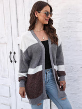 Load image into Gallery viewer, Color Block Open Front Cardigan
