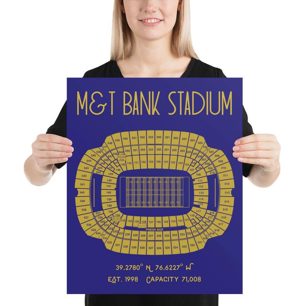Baltimore Ravens M&T Bank Stadium Poster Print 11x14
