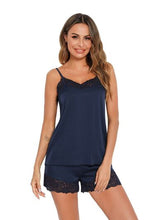 Load image into Gallery viewer, Lace Detail Cami and Shorts Lounge Set
