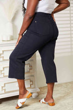 Load image into Gallery viewer, Judy Blue Full Size High Waist Tummy Control Garment Dyed Wide Cropped Jeans
