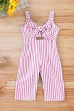 Load image into Gallery viewer, Kids Striped Cutout Sleeveless Jumpsuit
