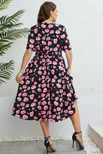 Load image into Gallery viewer, Floral Surplice Midi Dress
