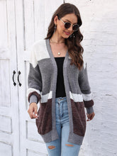 Load image into Gallery viewer, Color Block Open Front Cardigan
