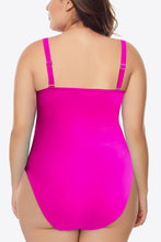 Load image into Gallery viewer, Plus Size Scoop Neck Sleeveless One-Piece Swimsuit
