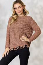 Load image into Gallery viewer, BiBi Tassel Trim Long Sleeve Sweater
