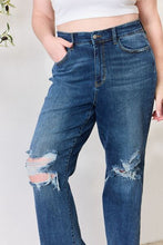 Load image into Gallery viewer, Judy Blue Full Size High Waist 90&#39;s Distressed Straight Jeans
