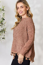 Load image into Gallery viewer, BiBi Tassel Trim Long Sleeve Sweater
