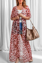 Load image into Gallery viewer, Animal Print Half Sleeve Duster Cardigan
