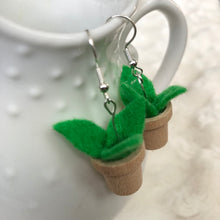 Load image into Gallery viewer, Kelly Green Planted Pot Earrings
