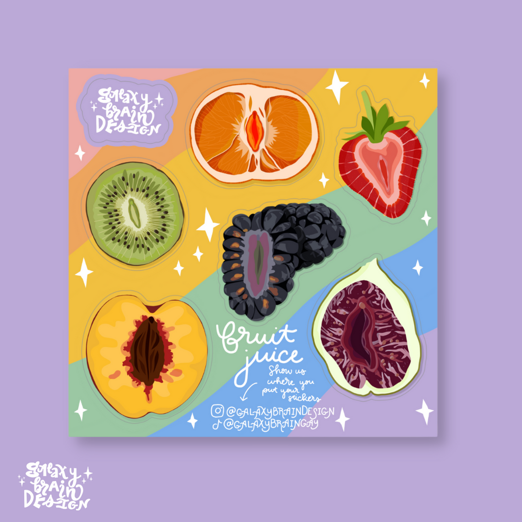 Fruit Vulva Sticker Sheet