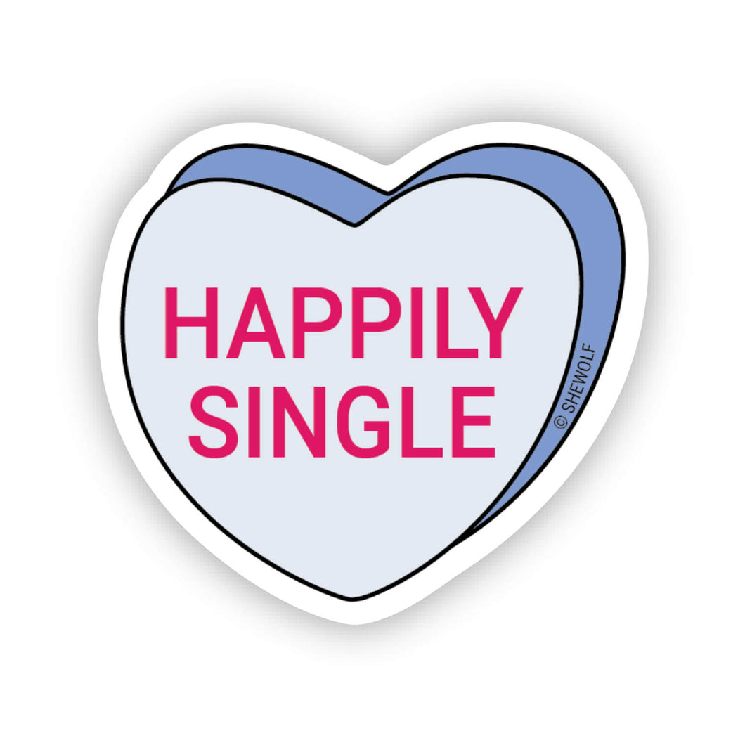 Happily Single Vinyl Sticker