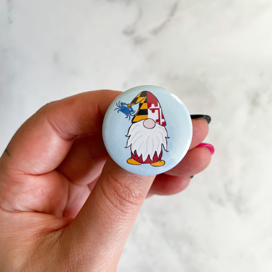 Maryland Garden Gnome Button / Badge