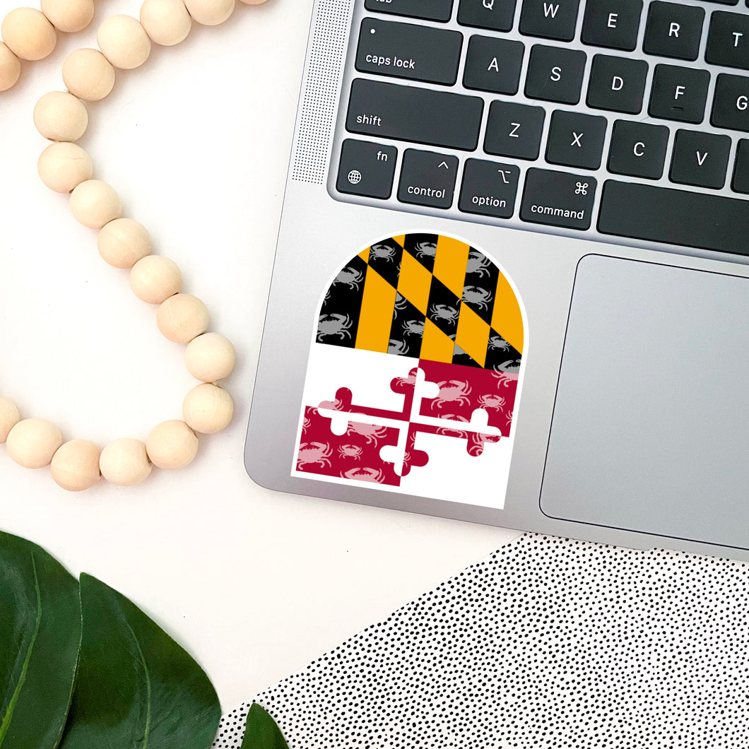 Maryland  Flag Arch Sticker