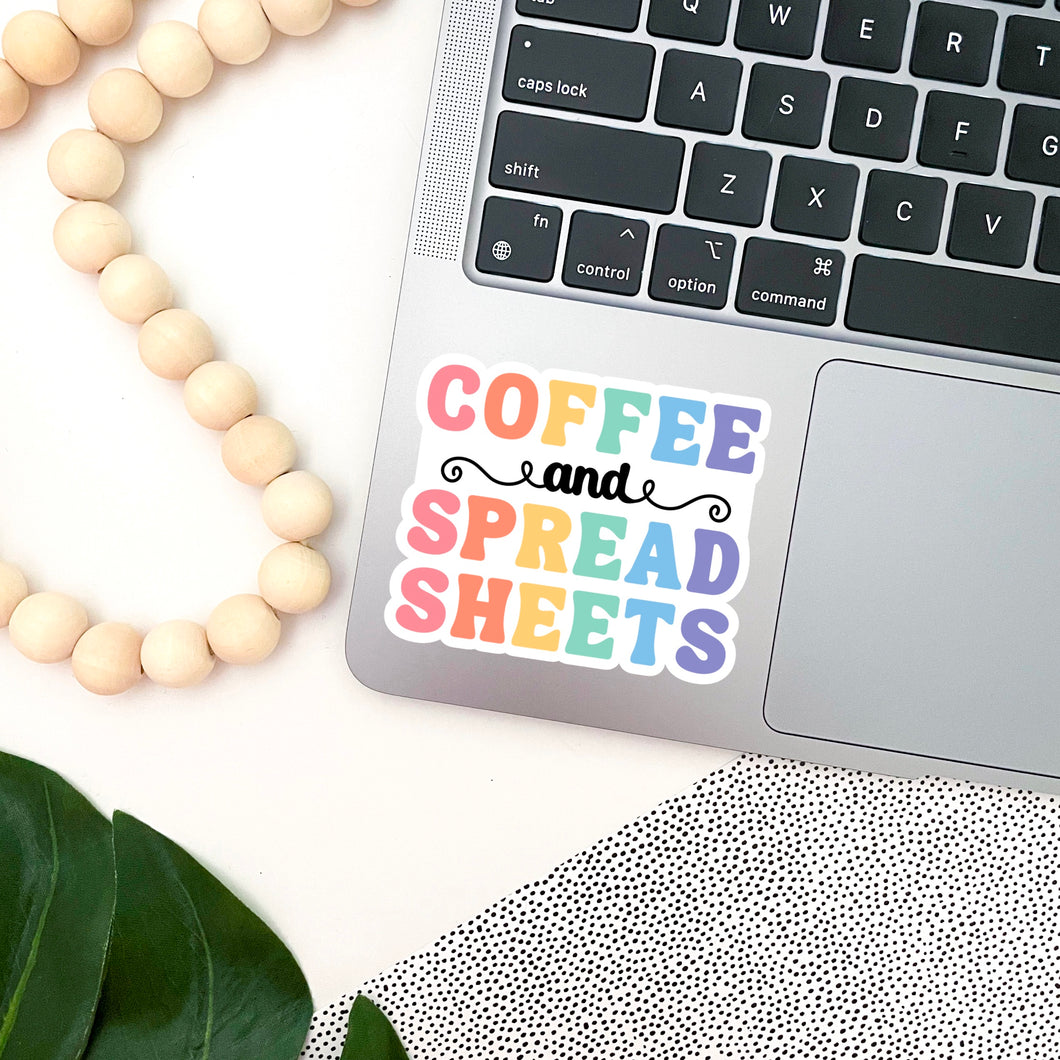 Coffee and Spreadsheets Sticker