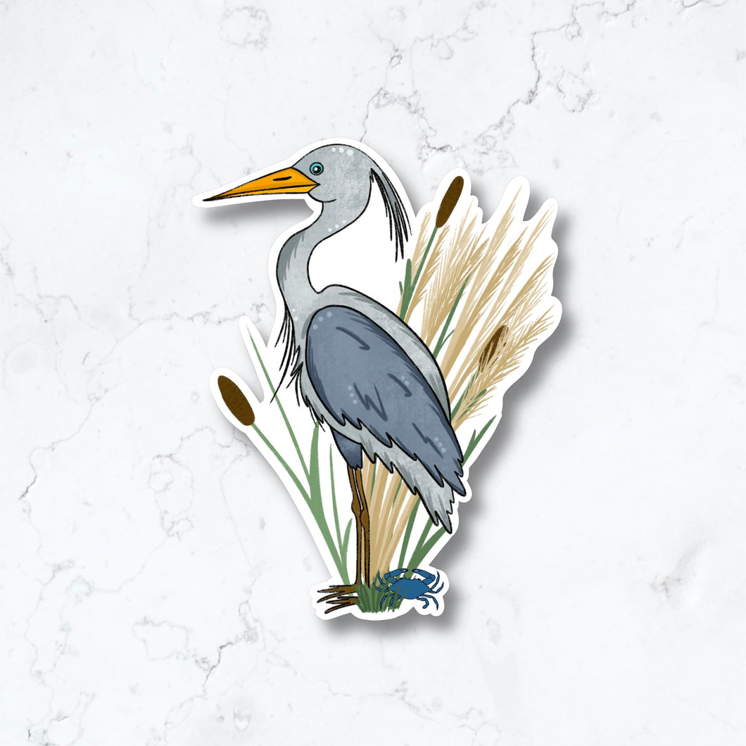 Blue Heron Sticker