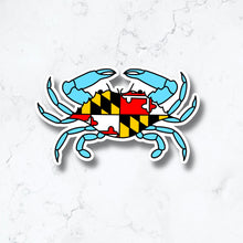 Load image into Gallery viewer, Maryland Crab Flag Sticker *MISSPRINT*
