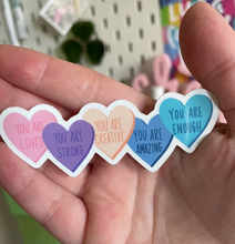 Load image into Gallery viewer, Candy Heart Affirmations Sticker
