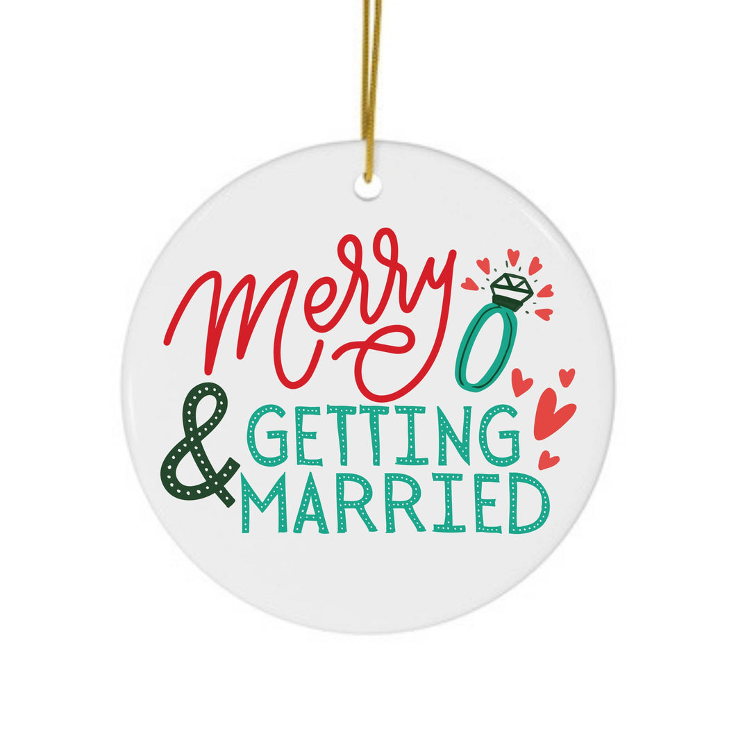 Engagement Christmas Ornament - Engaged Holiday Ornaments