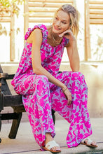 Load image into Gallery viewer, Kori America Printed Sleeveless Wide Leg Jumpsuit
