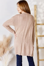 Load image into Gallery viewer, Hailey &amp; Co Full Size Cable-Knit Pocketed Cardigan
