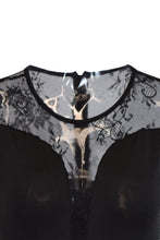 Load image into Gallery viewer, Lace Detail Round Neck Short Sleeve Bodysuit
