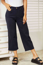 Load image into Gallery viewer, Judy Blue Full Size High Waist Tummy Control Garment Dyed Wide Cropped Jeans
