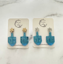 Load image into Gallery viewer, Dreidel Dangle Earrings
