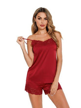 Load image into Gallery viewer, Lace Detail Cami and Shorts Lounge Set
