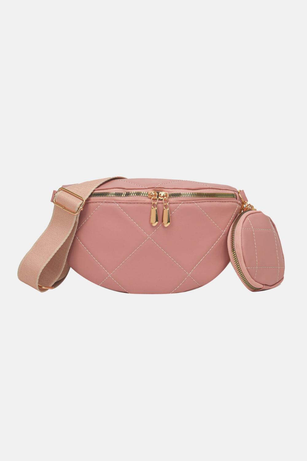 PU Leather Sling Bag with Small Purse