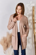 Load image into Gallery viewer, Hailey &amp; Co Full Size Cable-Knit Pocketed Cardigan
