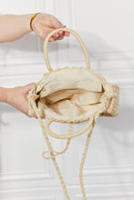 Load image into Gallery viewer, Justin Taylor Feeling Cute Rounded Rattan Handbag in Ivory

