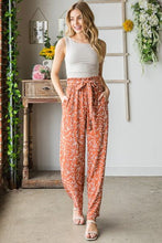 Load image into Gallery viewer, Heimish Full Size Printed Tied Straight Casual Pants
