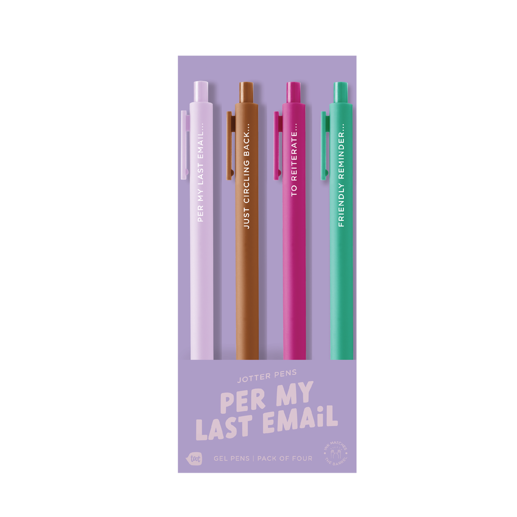 Per My Last Email Jotter Sets 4 Pack (perfect stocking stuffers!):