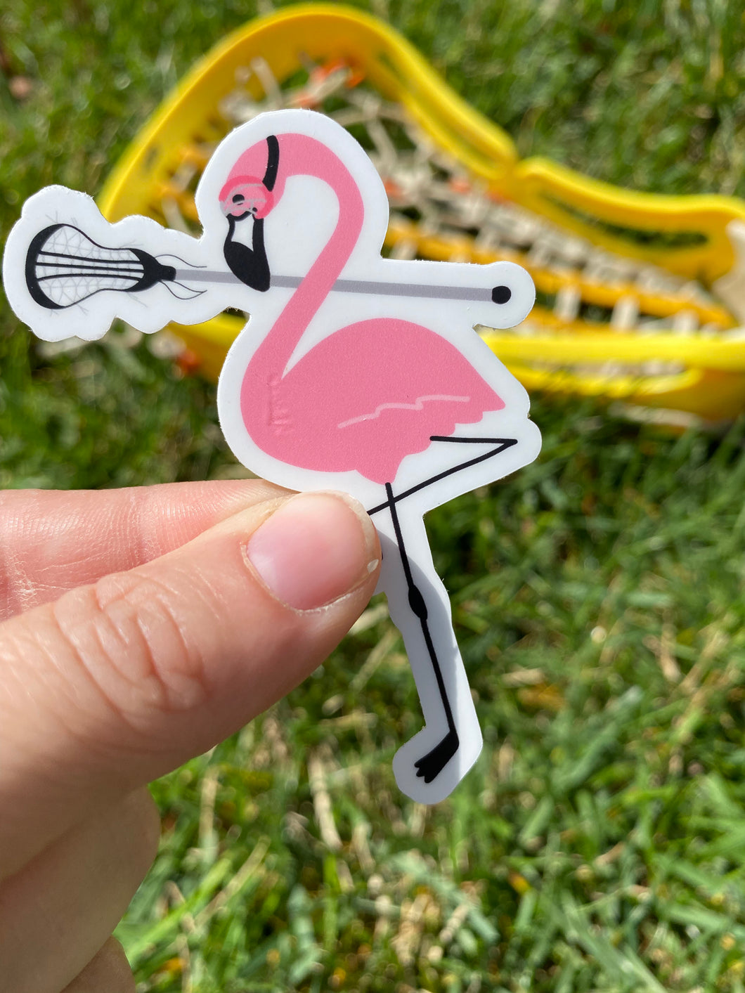 Flamingo Lacrosse Sticker