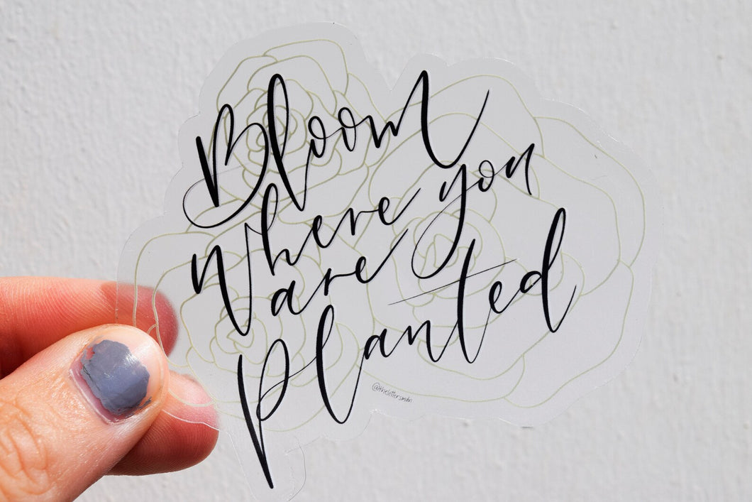 Bloom Where You Are Planted Sticker