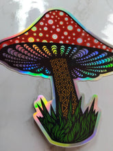 Load image into Gallery viewer, Holographic Magic Mushroom Sticker
