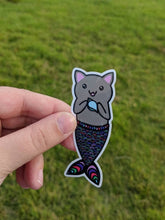 Load image into Gallery viewer, Cat Mermaid Stickers
