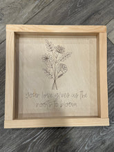 Load image into Gallery viewer, Mother&#39;s Day birth flower wooden sign- custom order
