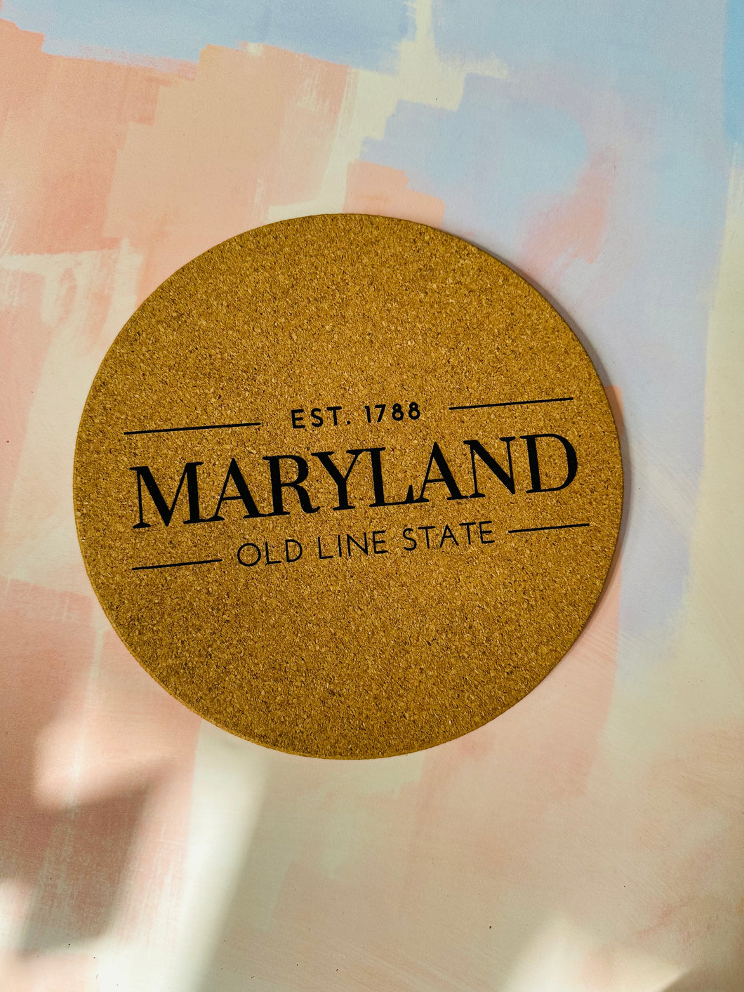 Maryland - old line state cork trivet