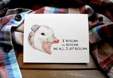 Load image into Gallery viewer, I Scream, You Scream Opposum Card
